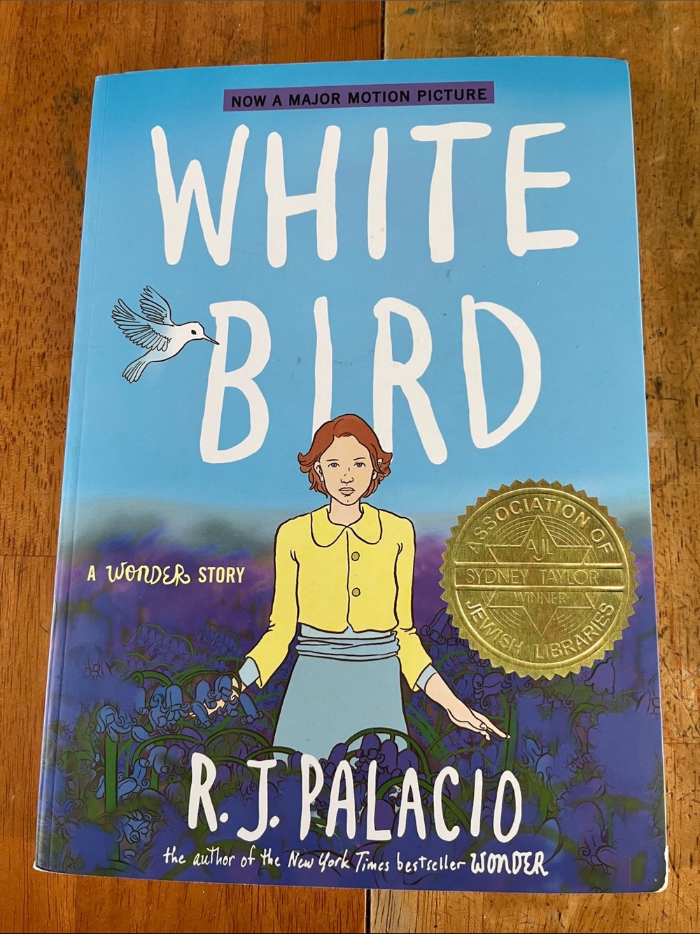 White Bird Paperback graphic novel by R. J. Palacio— Blue Cover